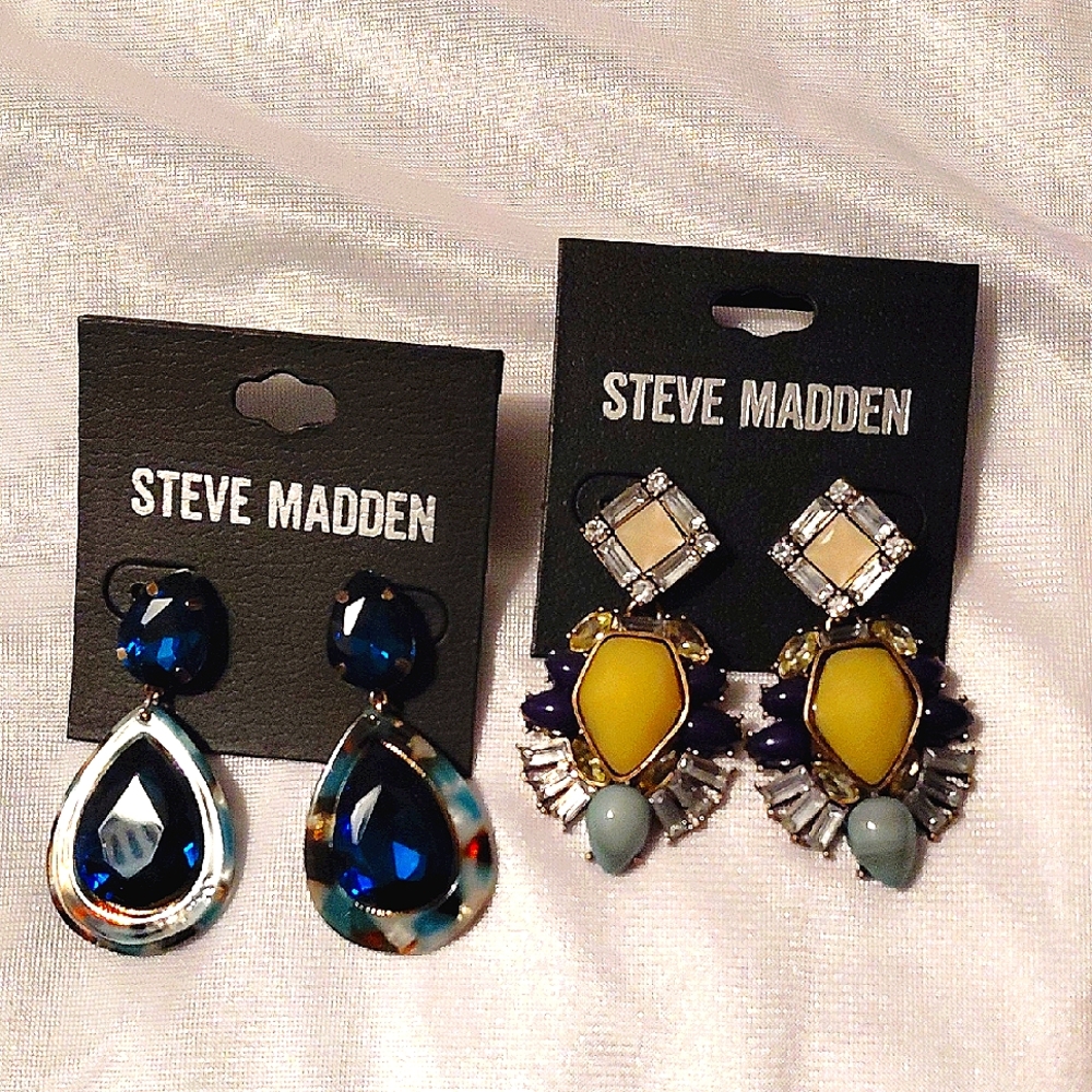 Steve Madden Multicolor Statement Earrings Set